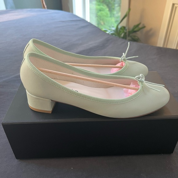 Repetto Camille Ballet Flat Heels Aqua Green EU 36 - 5