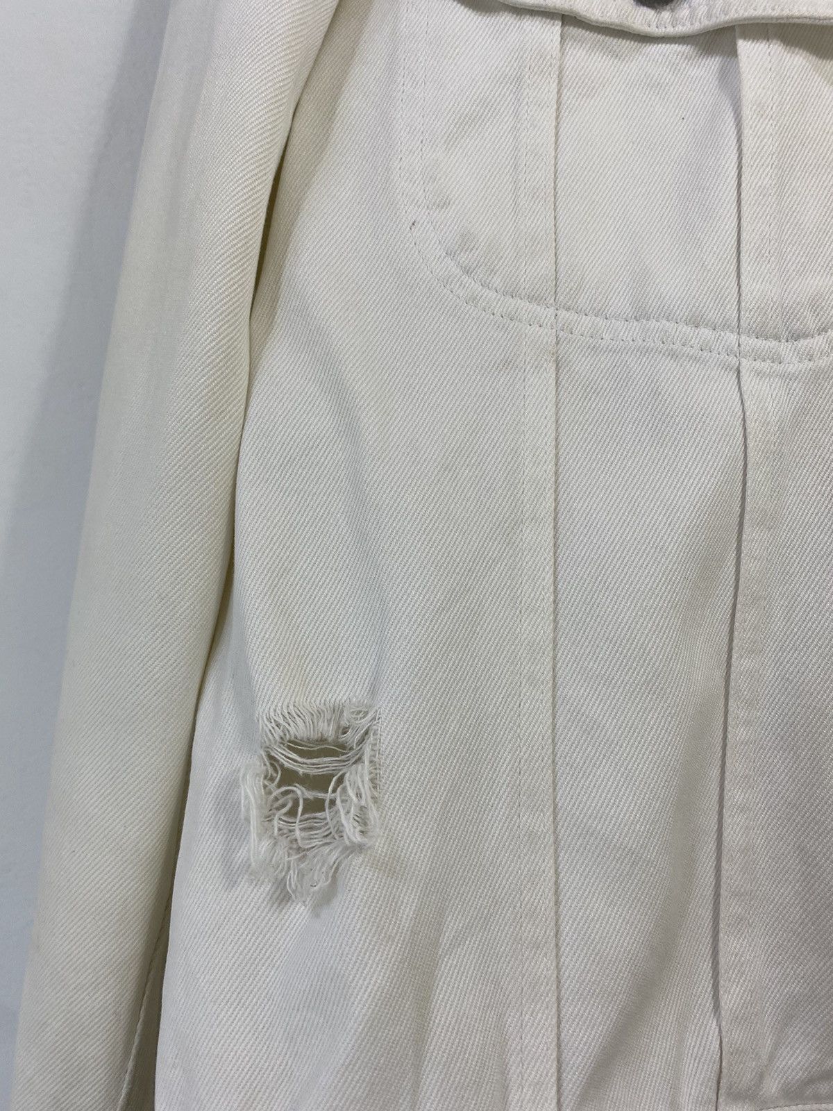 Dolce and Gabbana Cropped Jacket Destressed Denim Jacket - 7