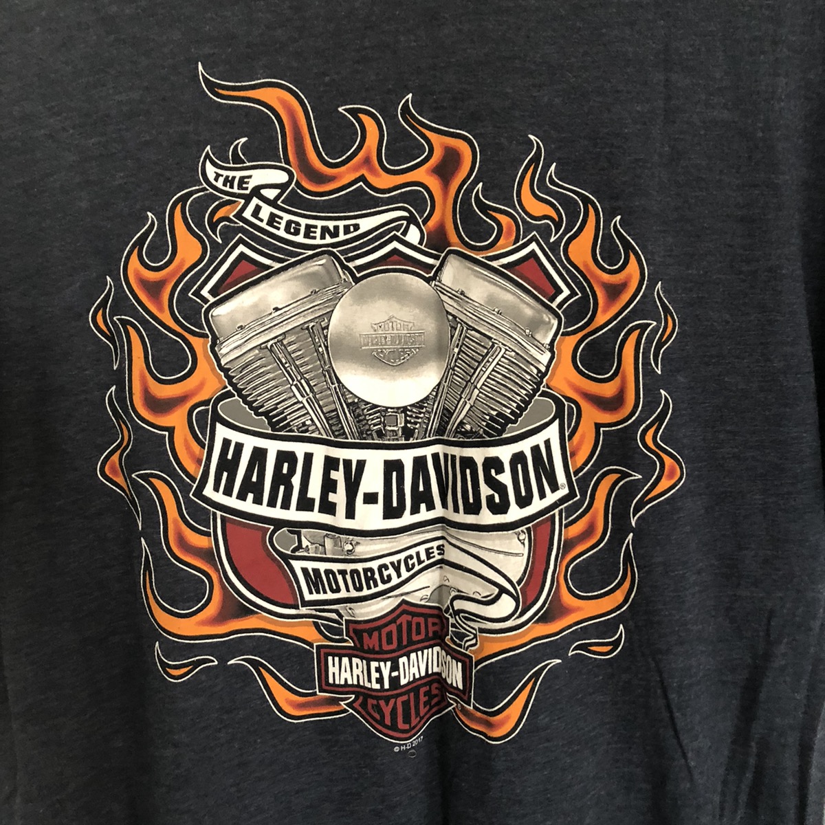 Harley Davidson - Flaming Engine Harley Wisconsin Tee - 2