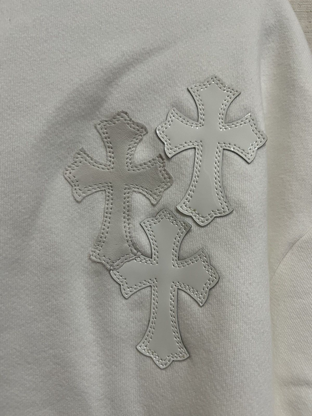 White cross patch crewneck sweatshirt - 3