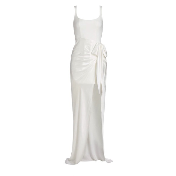 cinq a sept - Cinq á Sept Marian Draped Gown in Ivory - 2