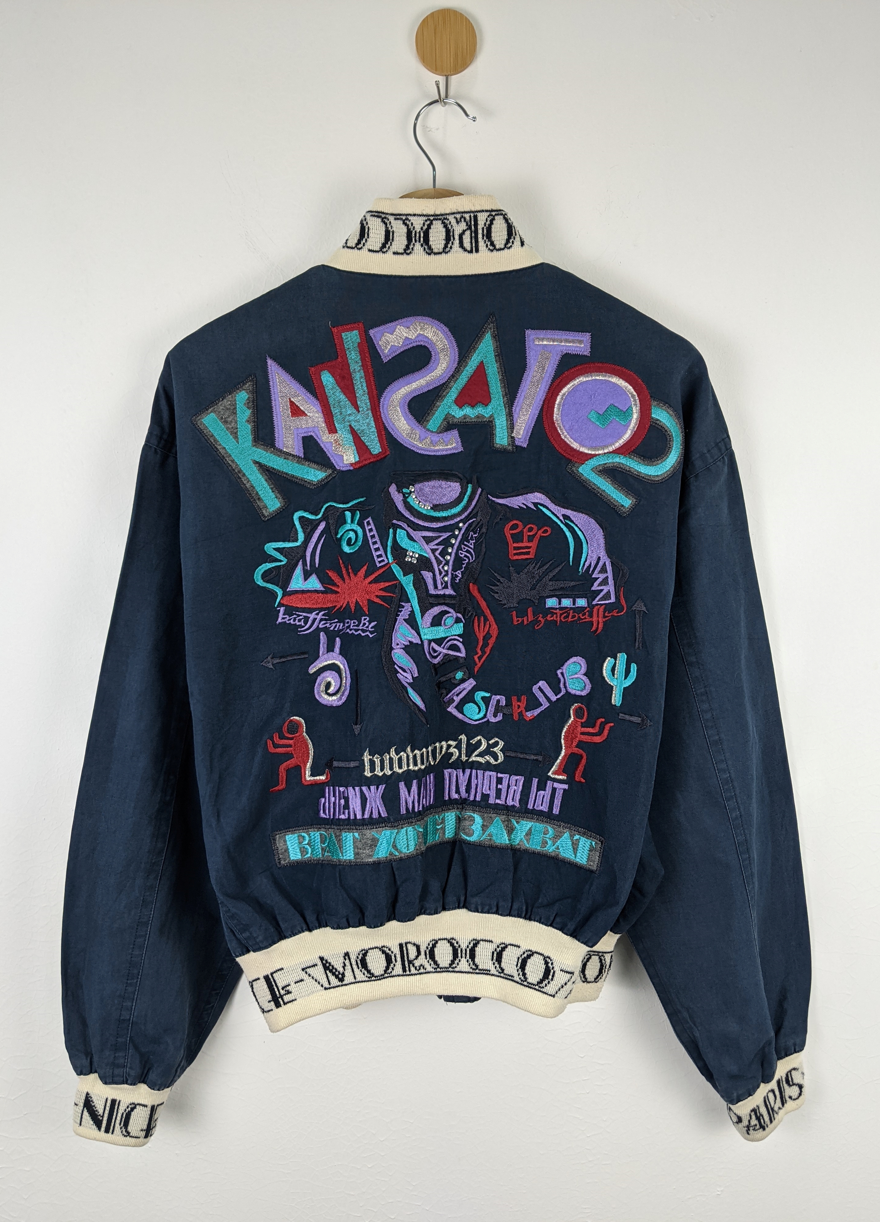 Kansai Yamamoto - Kansai Yamamoto Art O2 Zipper Embroidery Jacket