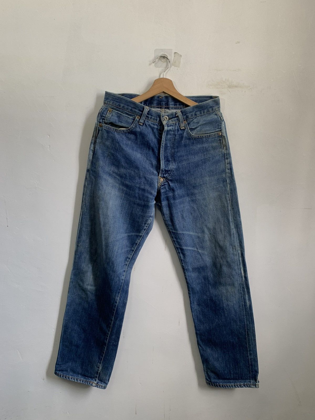 Vintage - Cowboy Distressed Denim Jeans - 1