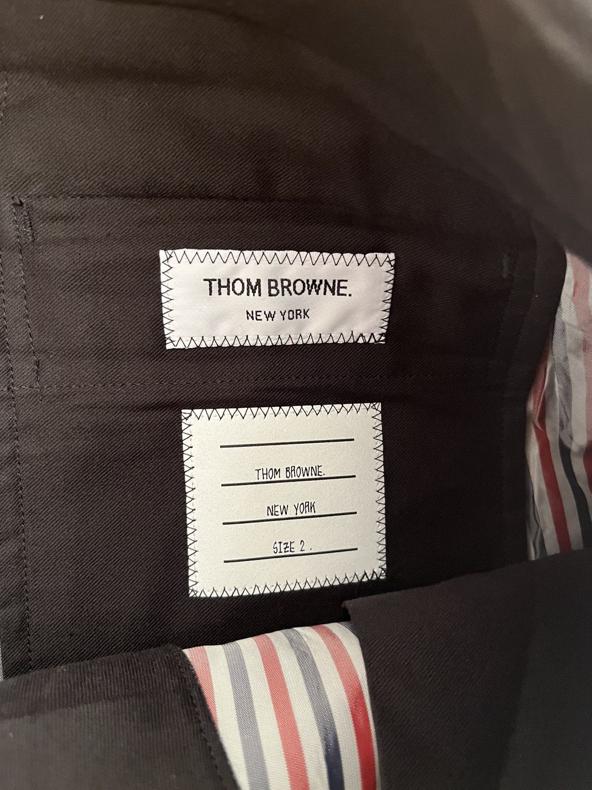 NWT - Thom Browne Panelled Pinstripe Wool Trousers - 6