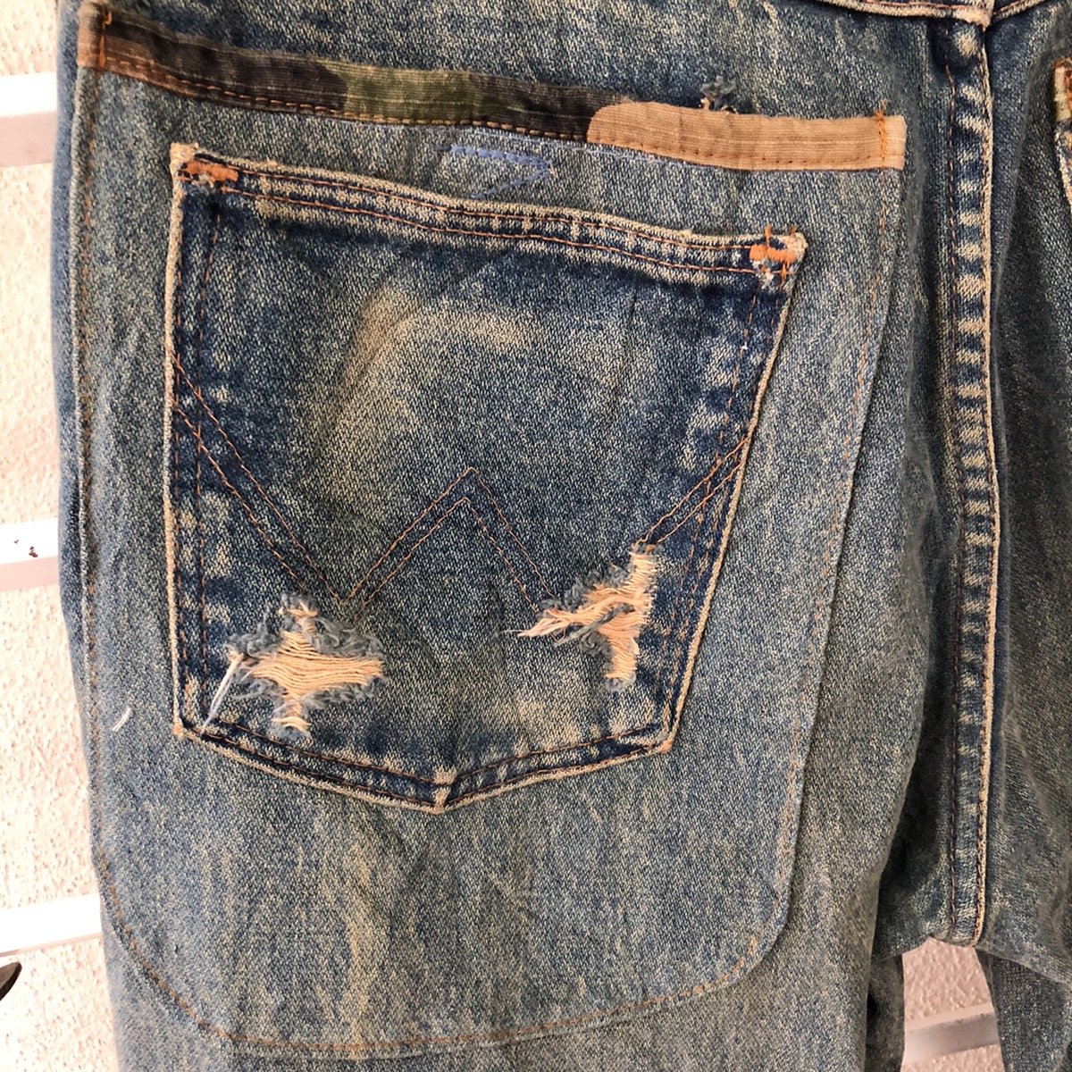 Custom - 🔥Wrangler distressed denim custom military camo label - 13