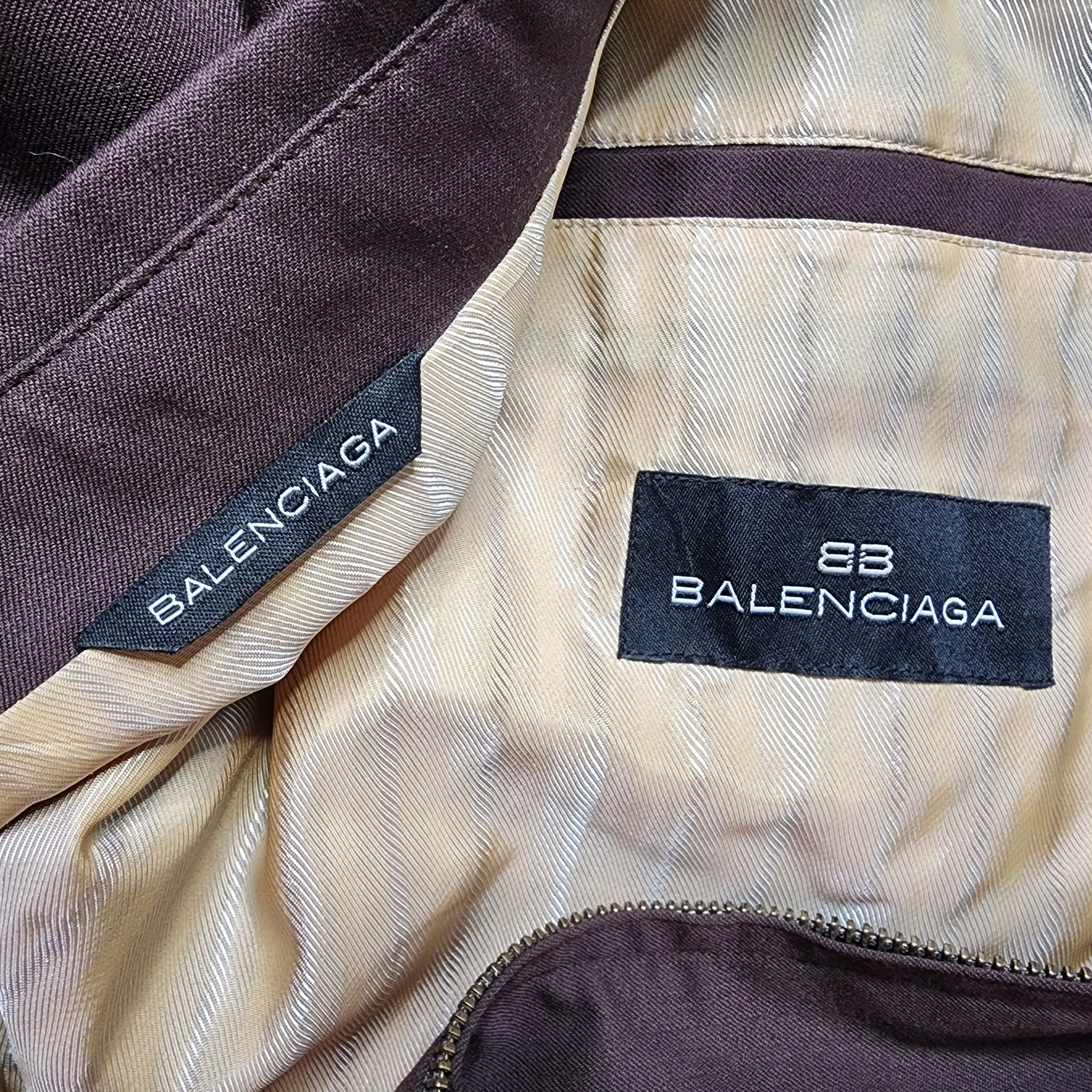 Balenciaga - Vintage BB Logo Wool Zip-Up Jacket - 6