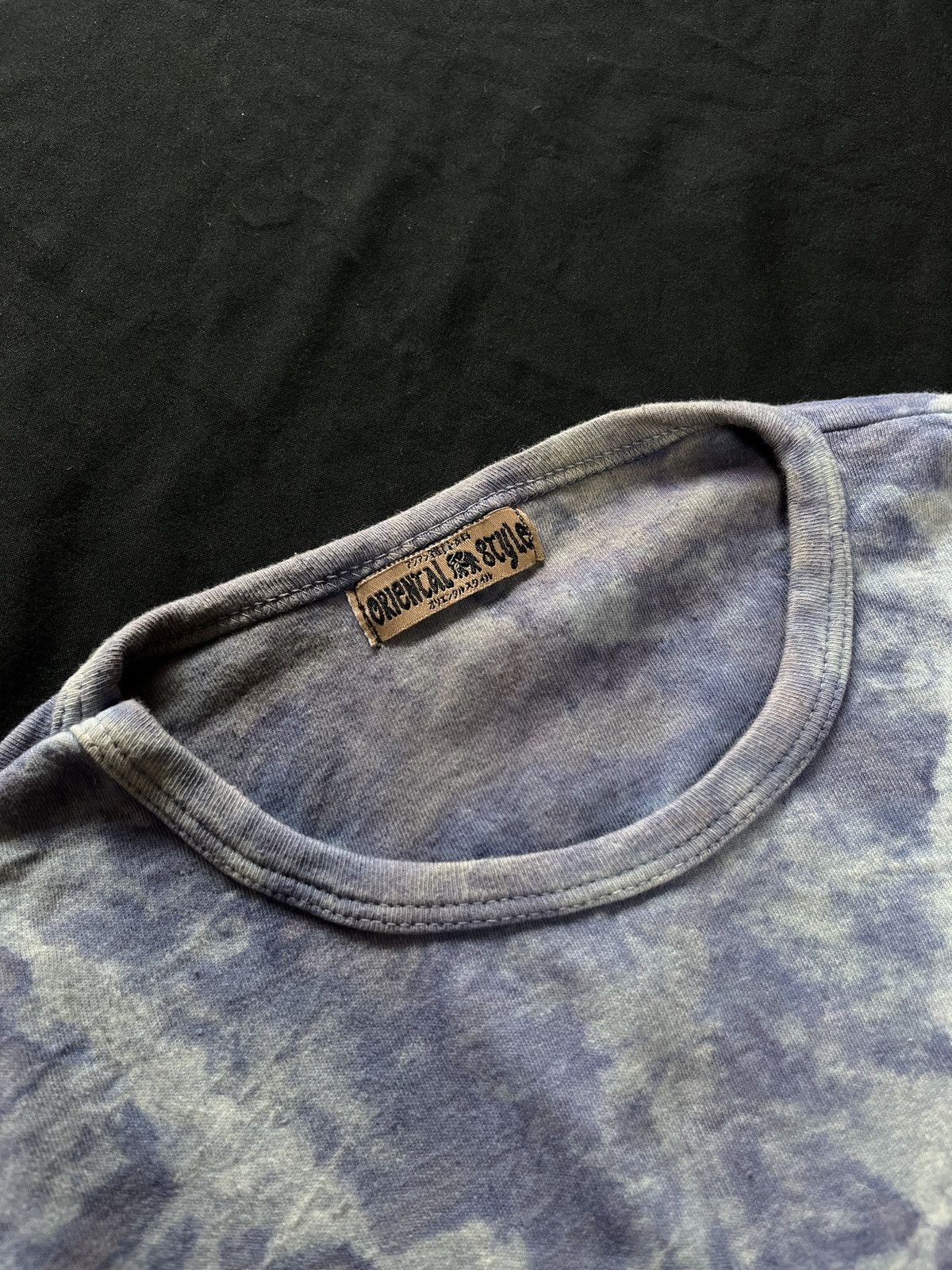 Japanese Brand - Vintage Vtg 90s Nepal Tie Dye Long Sleeves Purple Shirts M - 2