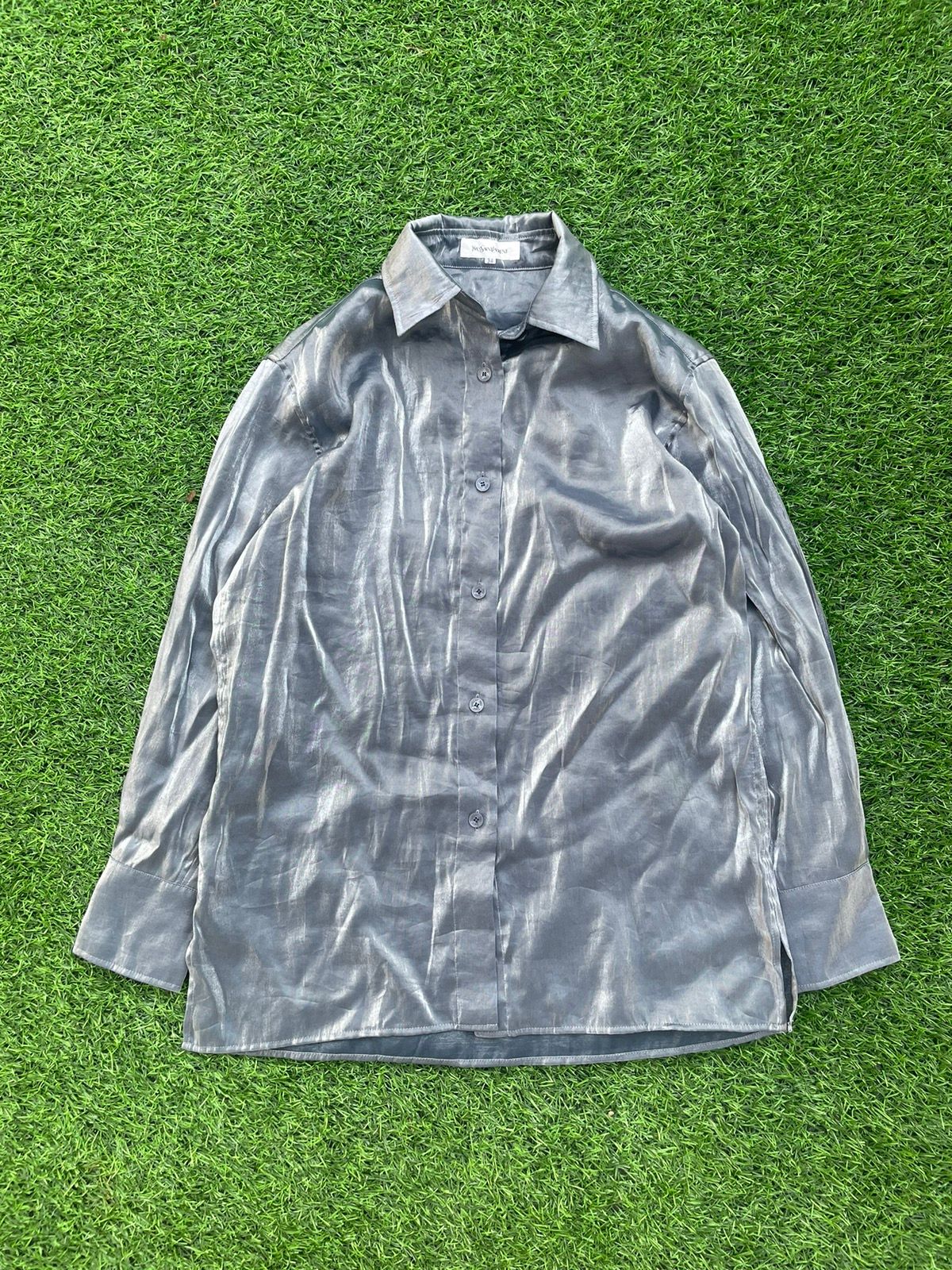 S/S 2002 Yves Saint Laurent Silver Shirt - 1