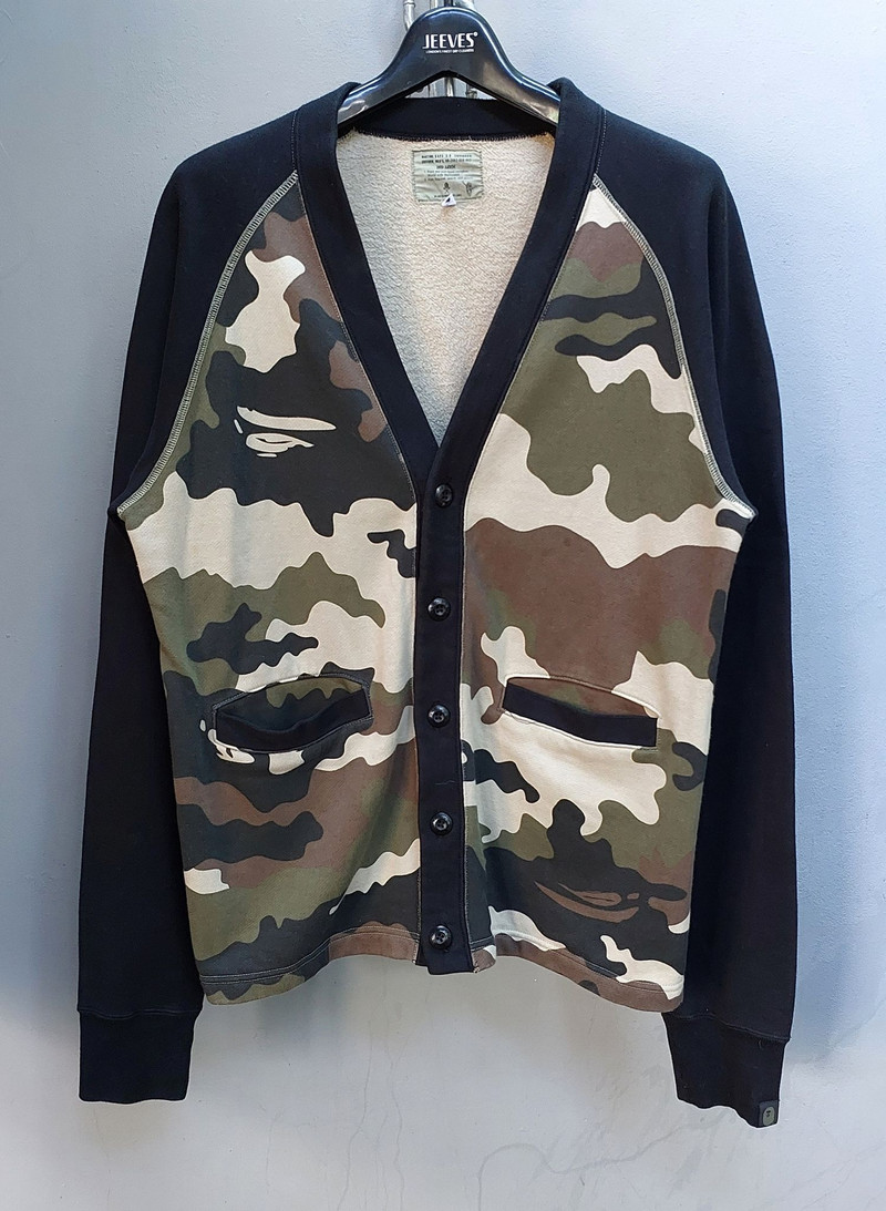 BAPE A Bathing Ape Camouflage Cardigan - 1