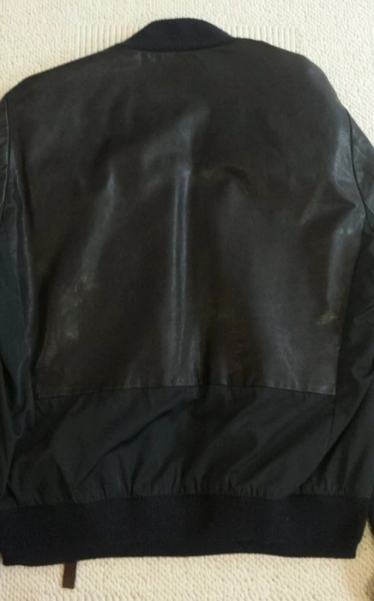 €1361 Mainline Leather-Nylon Bomber Size S/M - 4