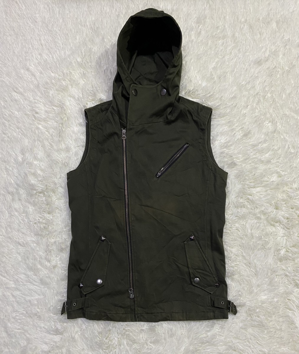 Japanese Brand - Semantic Design Sleeveless Hoodie Jacket - 1