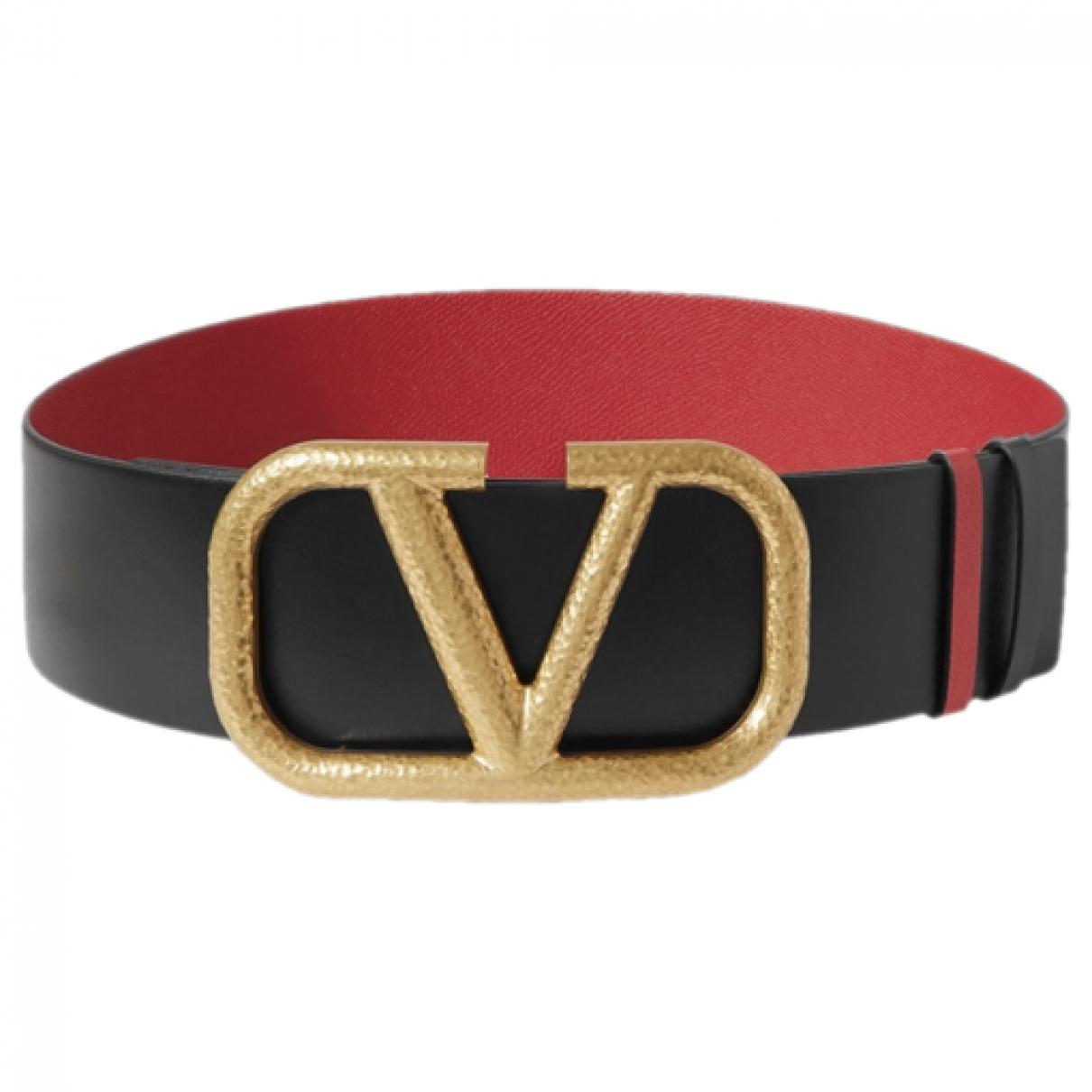 VLogo leather belt - 1