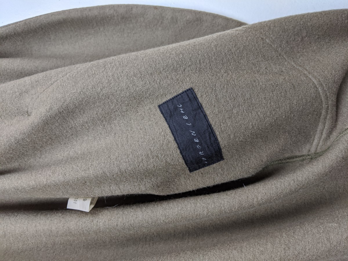 Green - Jurgen Lehl Asymmetrical One Button Coat Jacket Wool - 5