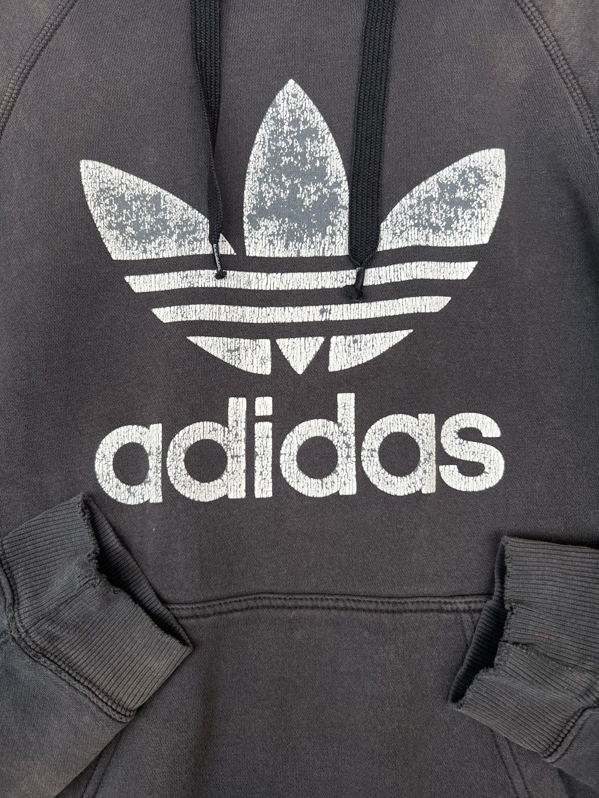 Adidas Distressed Ripped Sunfaded Hoodie - 8