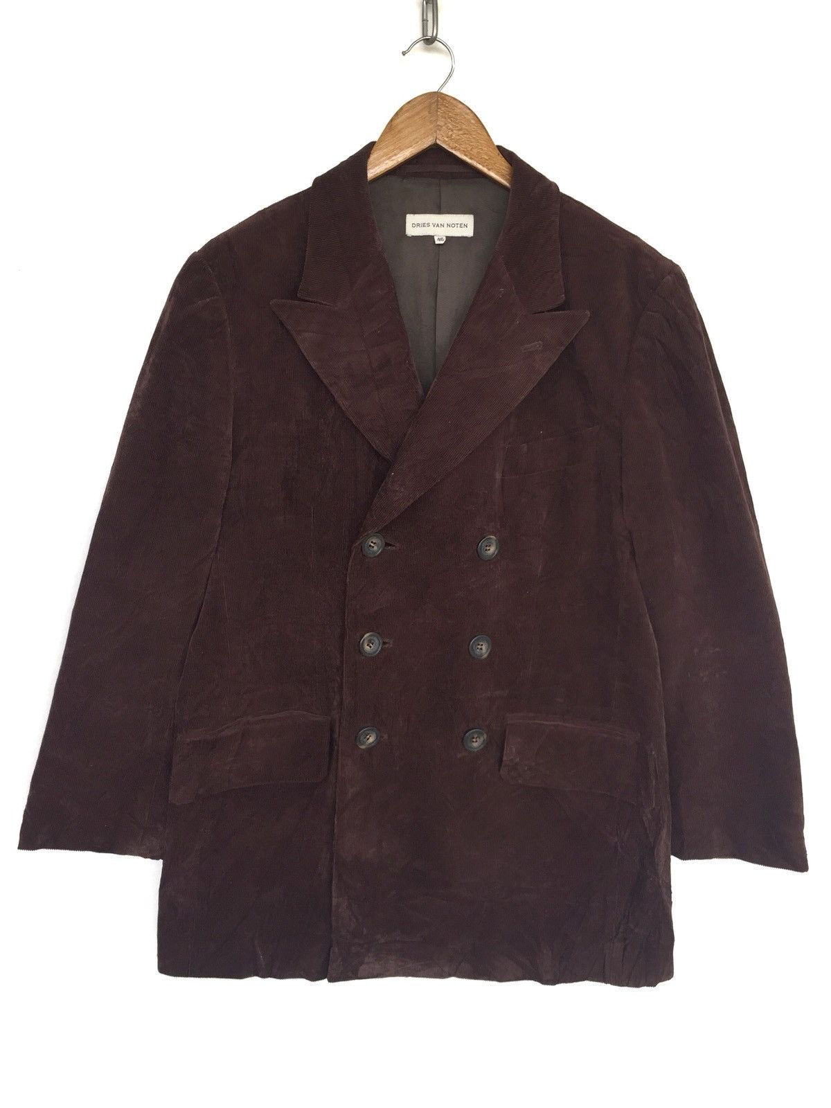 OG Dries van Noten Double Breast Velvet Overcoat Jacket - 1