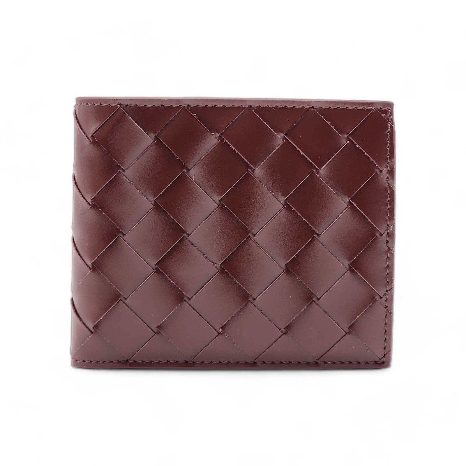 Bottega Veneta Nappa Maxi Intrecciato Bi-Fold Wallet Barolo - 1