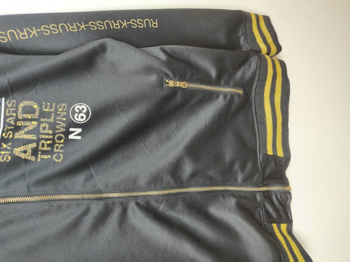 Black - Russ.K Varsity Style Jacket Light Outerwear Sweater - 5