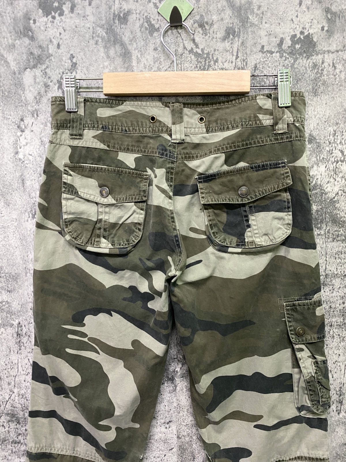 Military - Japan Camo Tactical Multipocket Low Rise FLARE Pants - 11