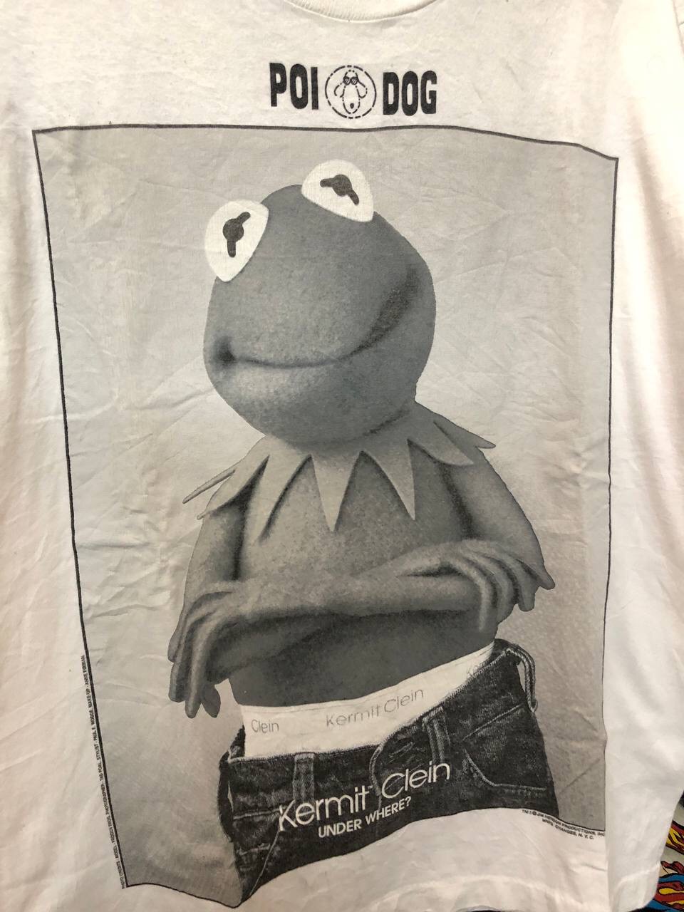 Calvin Klein - Vintage Kermit Clein Calvin Clein Under Where T-Shirt - 2