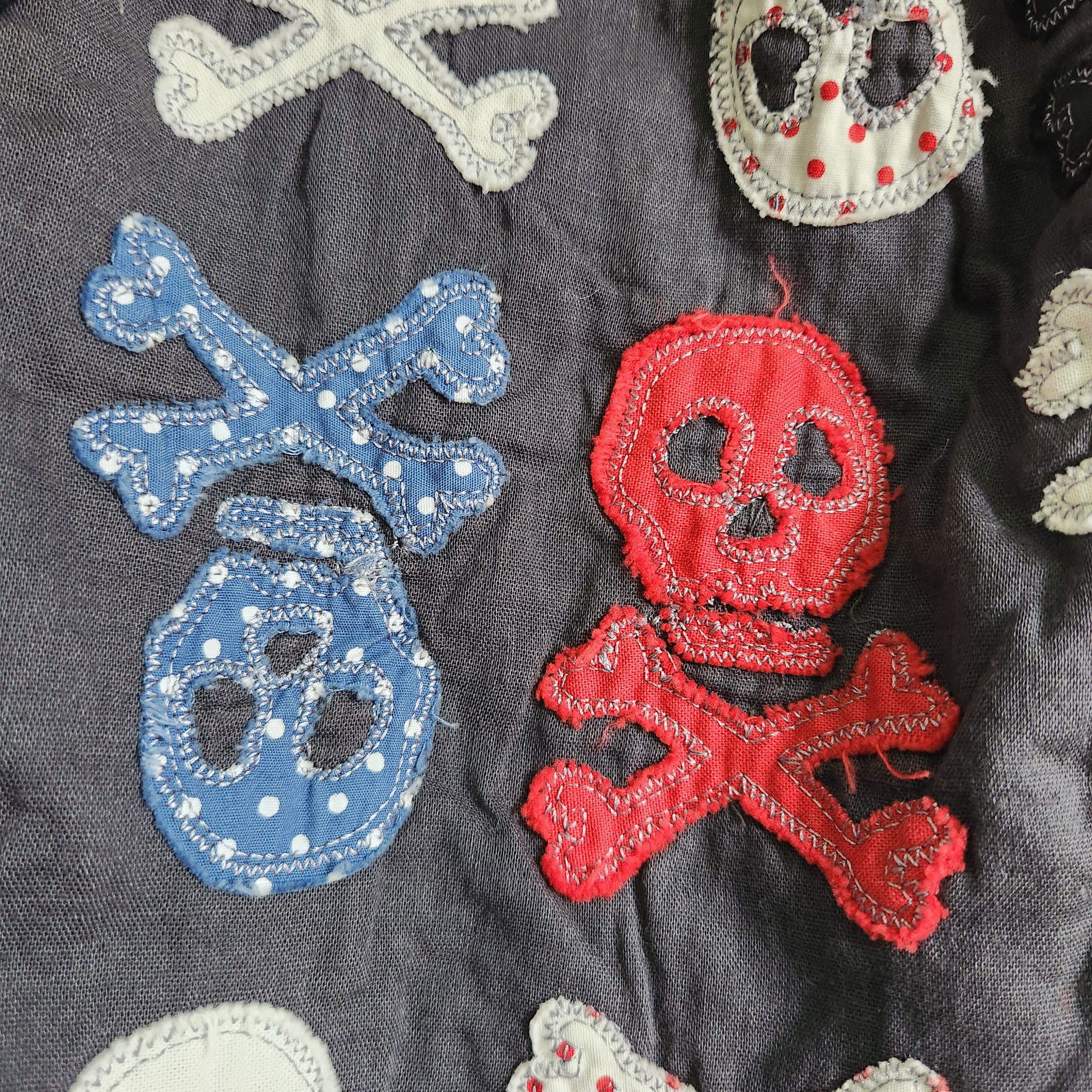 Archival Clothing - Horror Skulls Full Patches Sweater Full Zipped Japan - 14