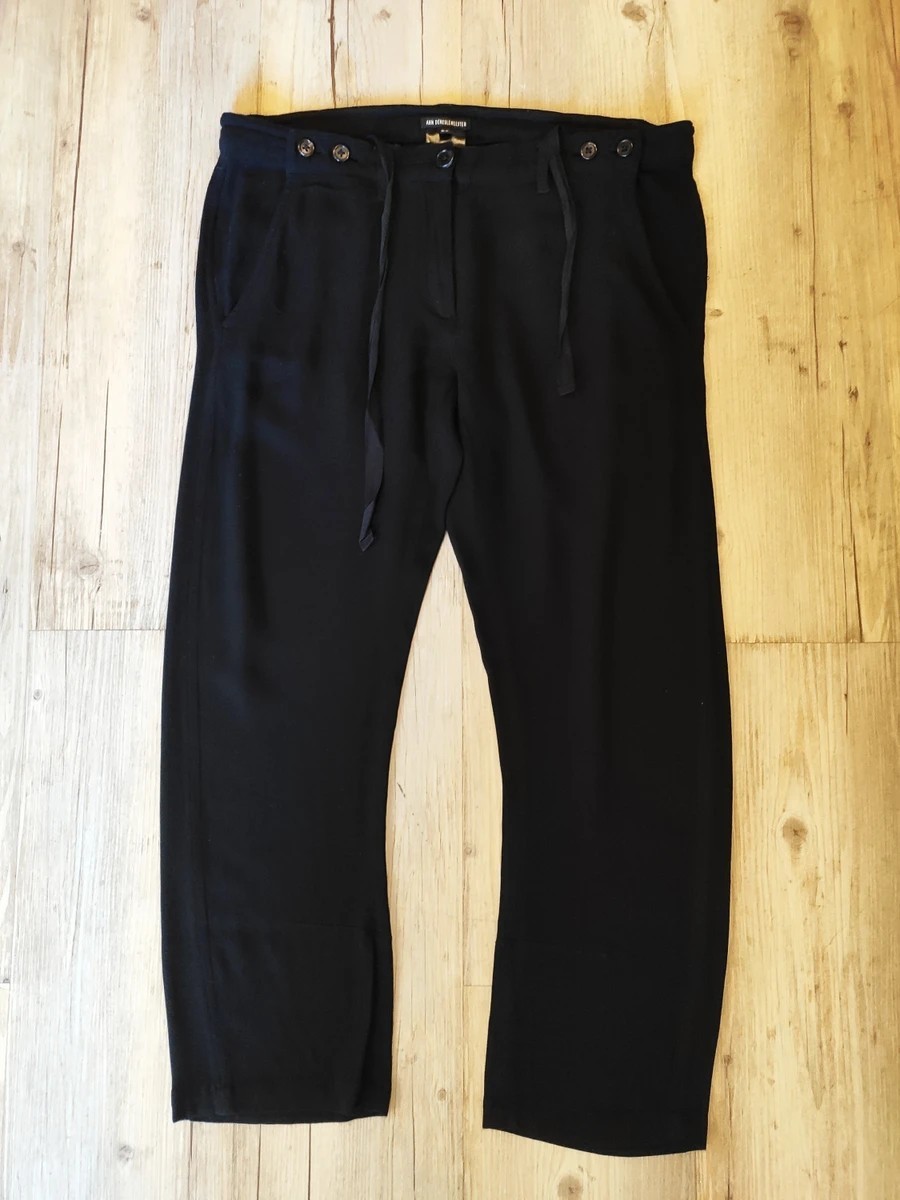 Black buttoned lightweight pants - 1