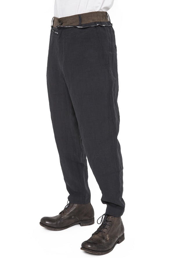 SS18 Raw Waist Linen Pants - 3