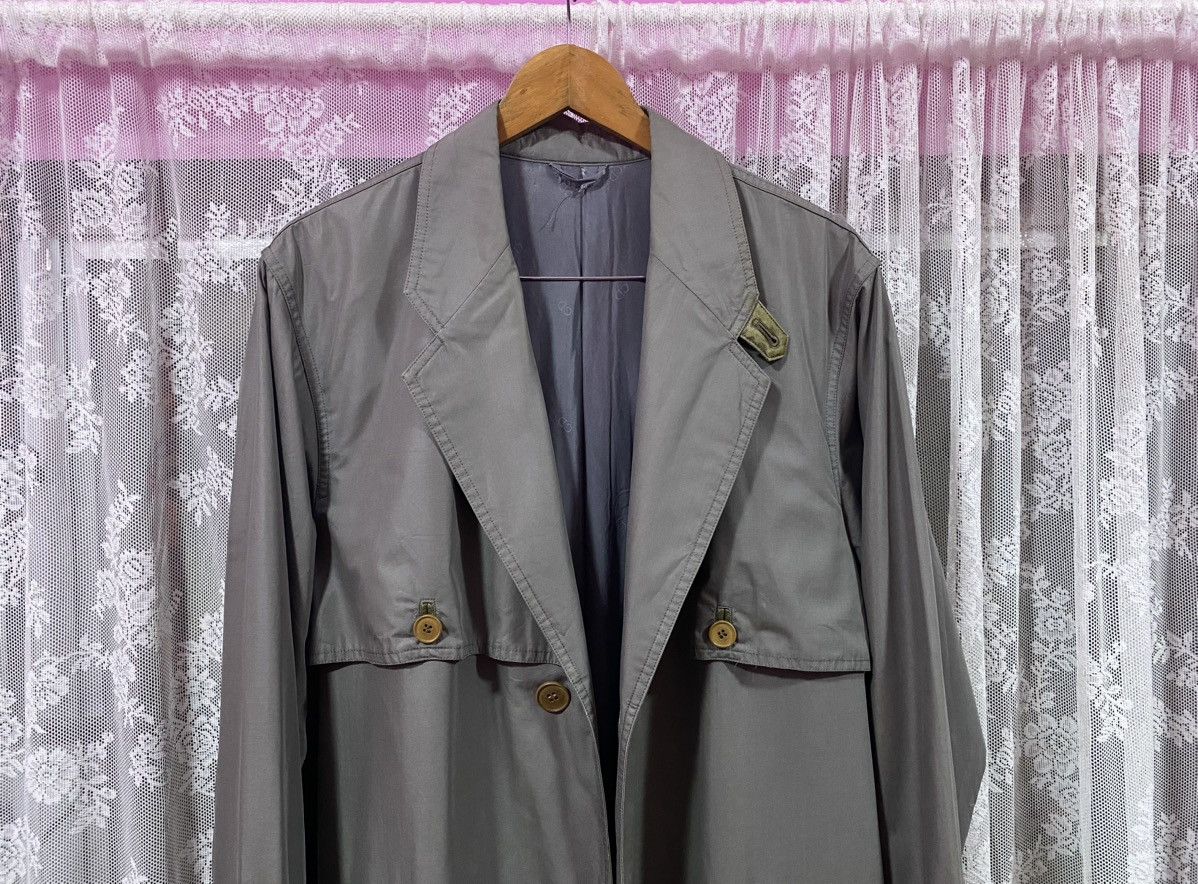 Vintage Christian Dior Trench Coat Long Jacket Design - 7