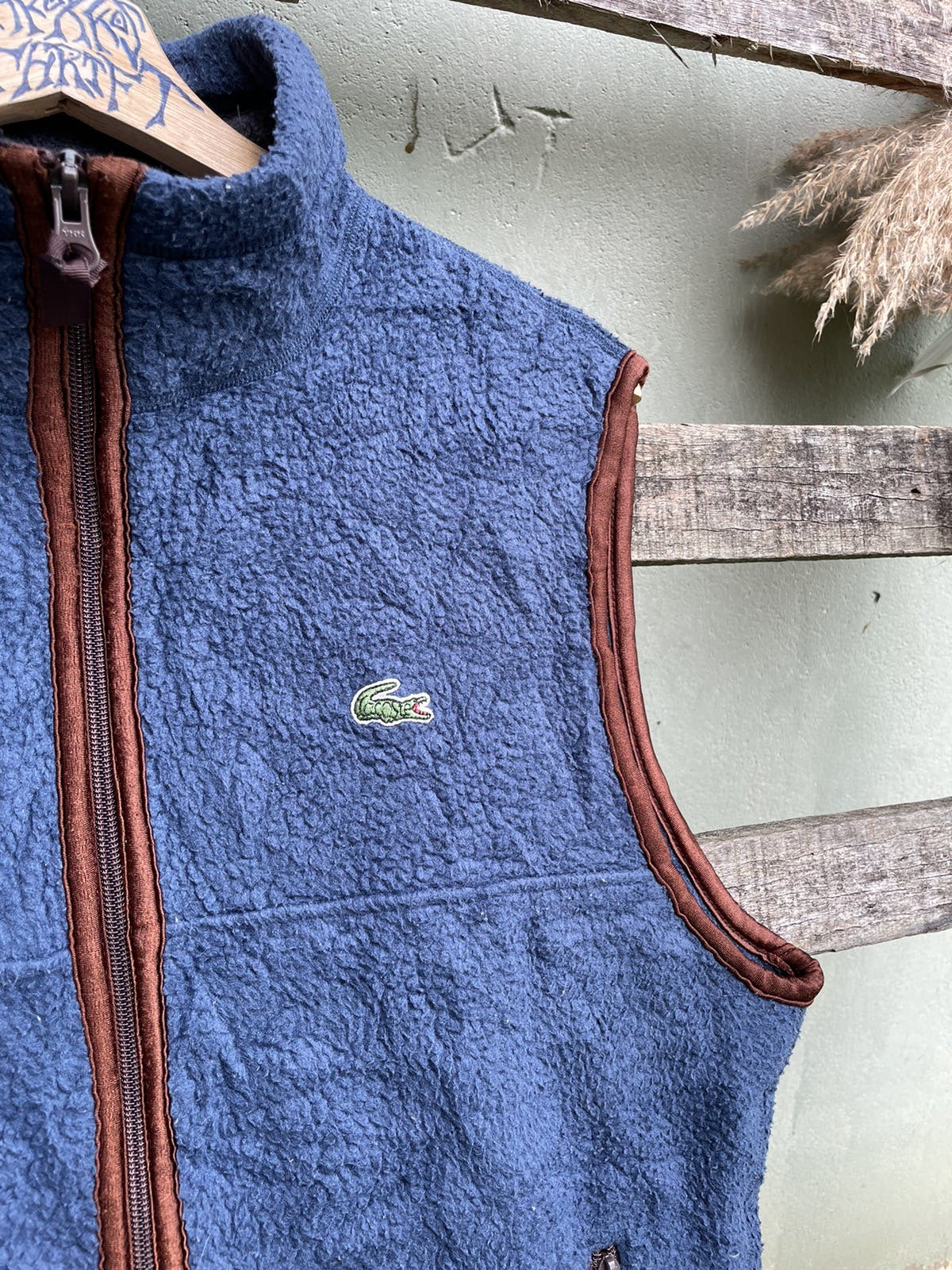 Vintage Lacoste Sherpa Fleece Vest Japan - 2