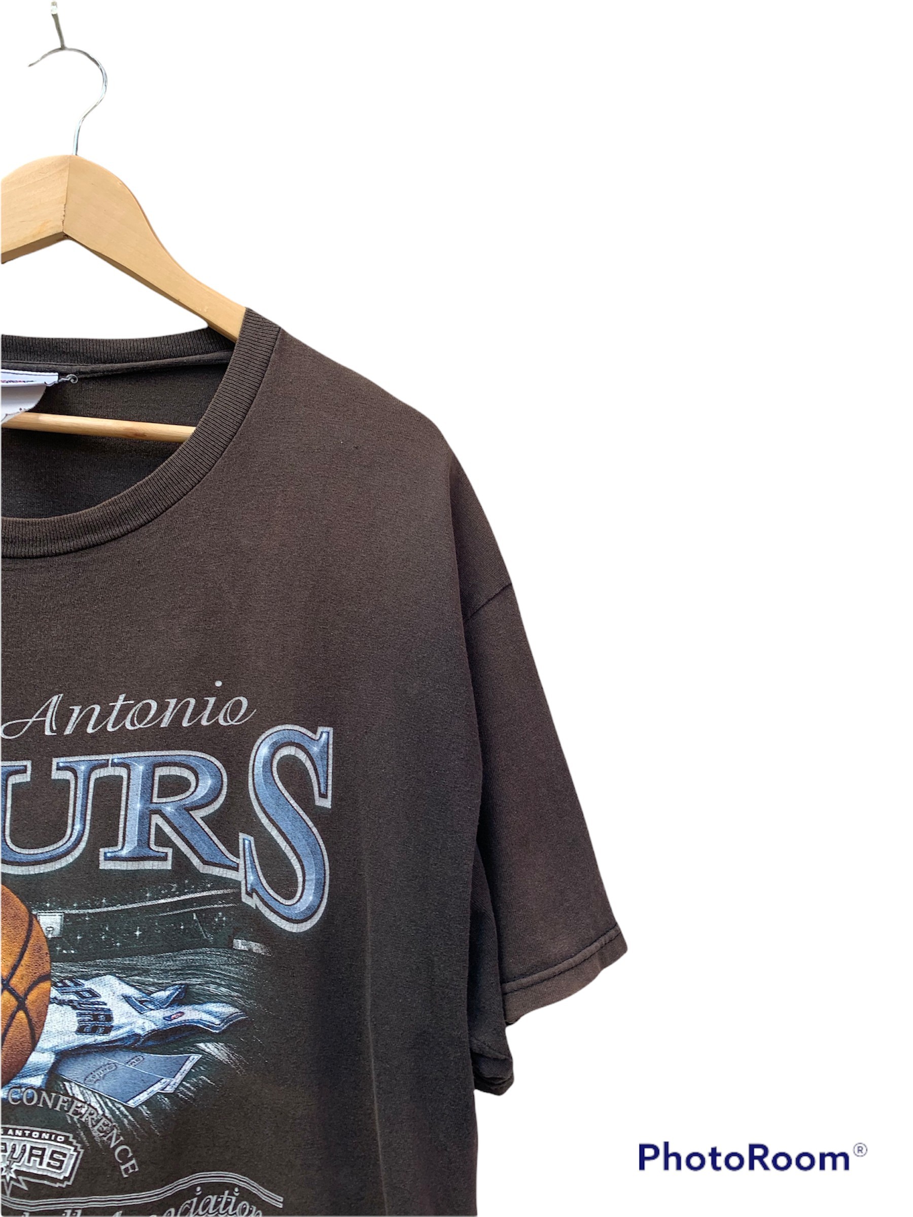 Csa - Vintage 1990 CSA San Antonio Spurs Western Conference NBA Basketball T-Shirt - 1