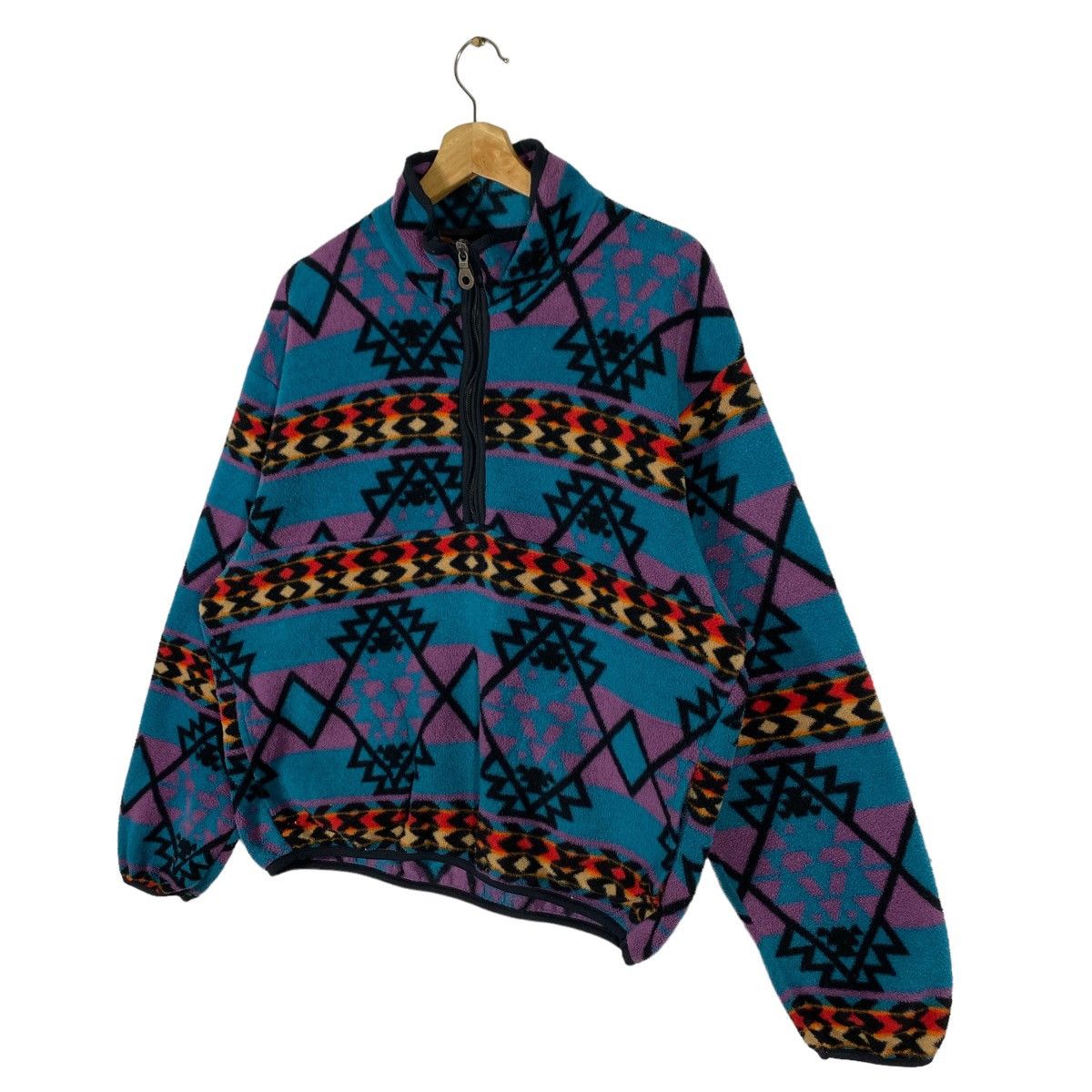 Vintage 90s Woolrich Aztec Tribe Fleece - 3