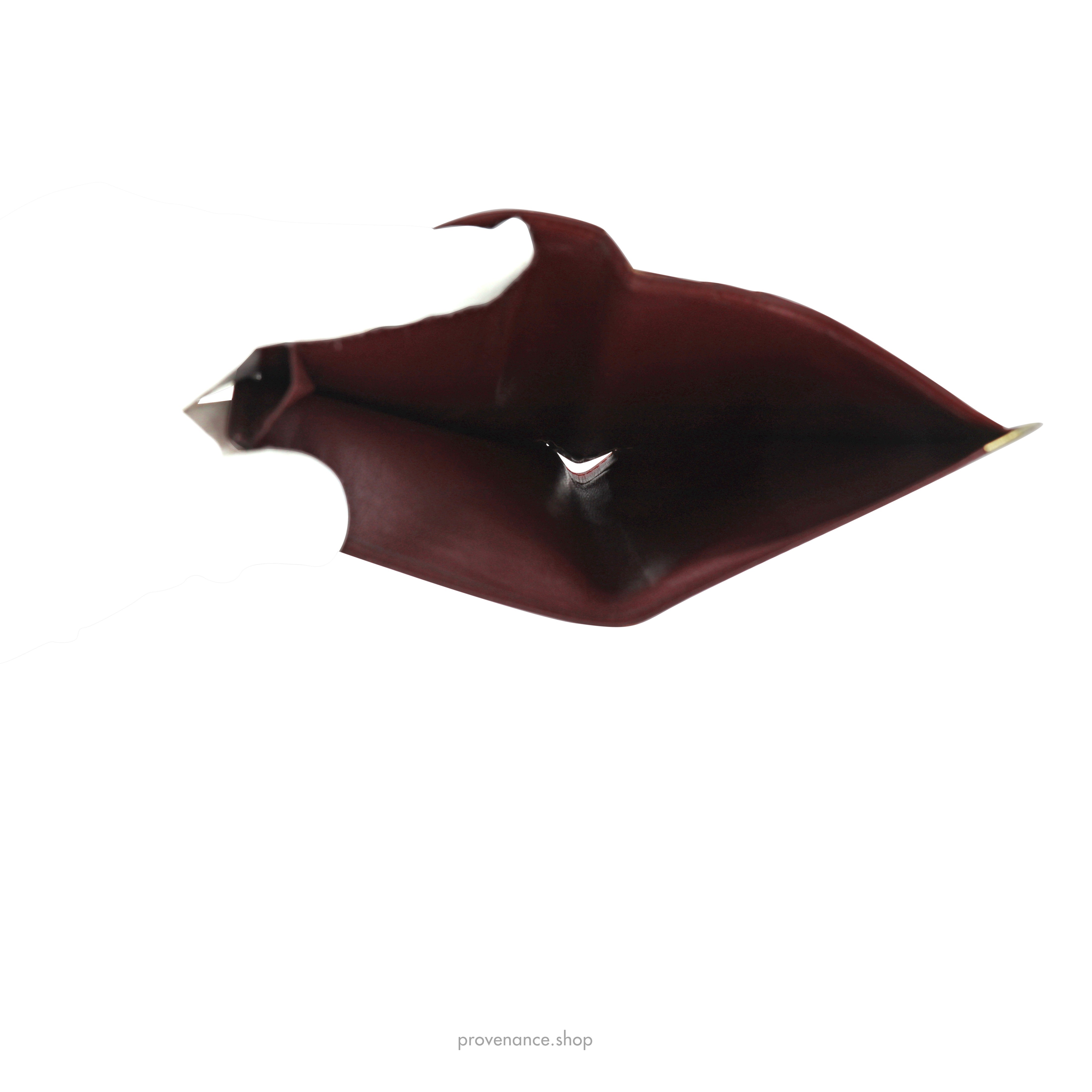 Bifold Wallet - Burgundy Calfskin Leather - 6