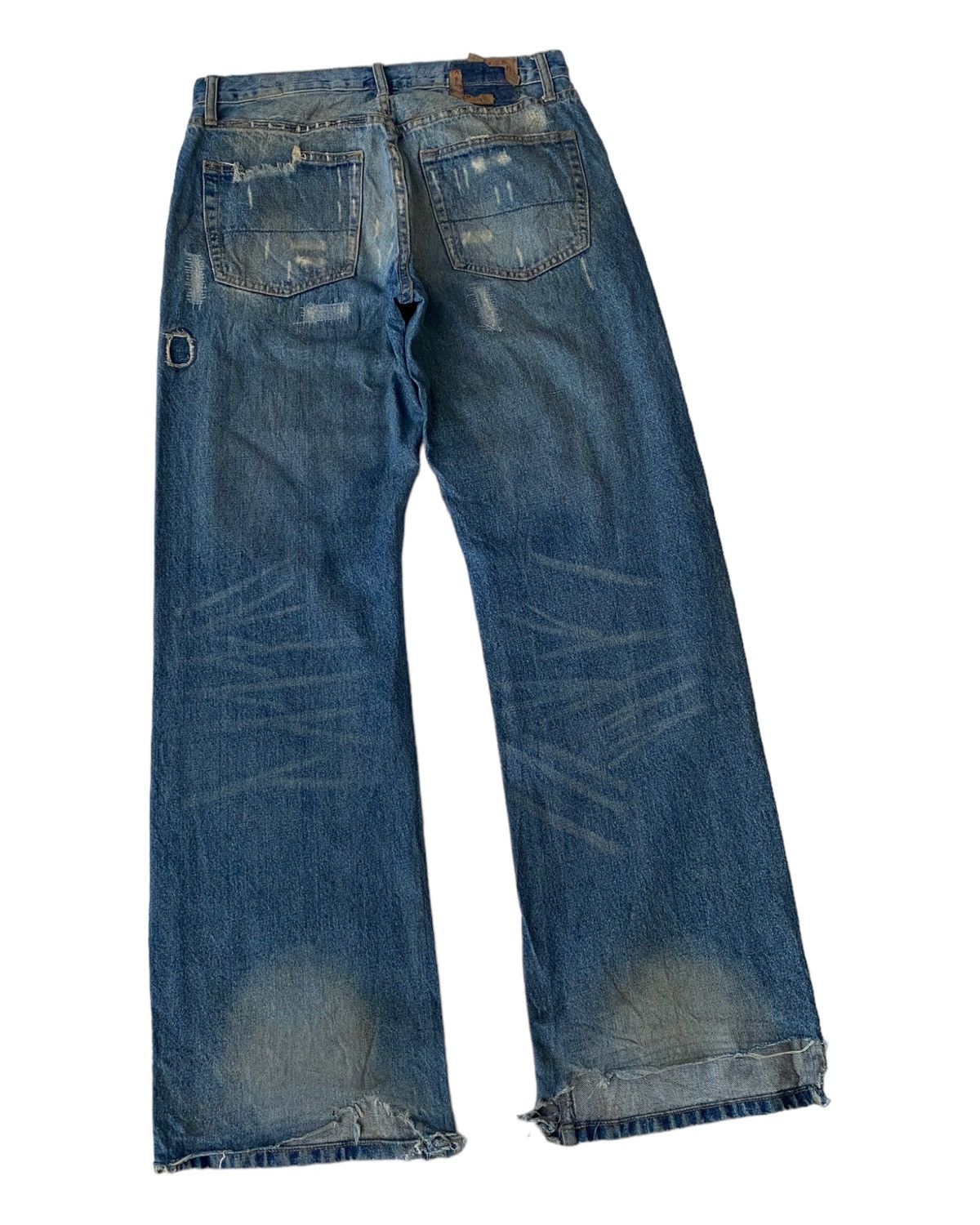🔥FLARE JEANS RUSTY BAGGY ABERCROMBIE & FITCH DISTRESS DENIM - 4