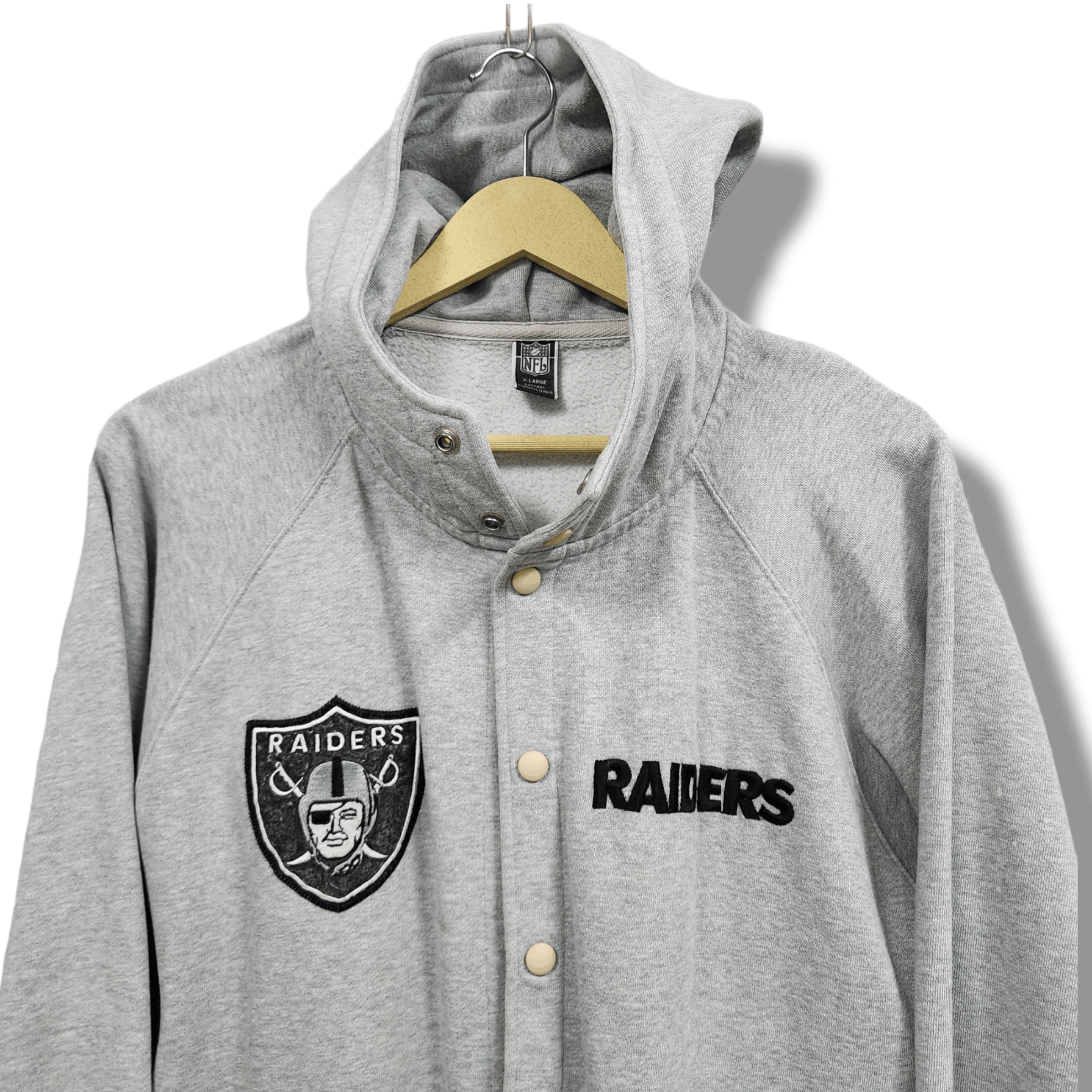 Vintage Oakland Raiders NFL Hoodie Varsity Jacket - 3