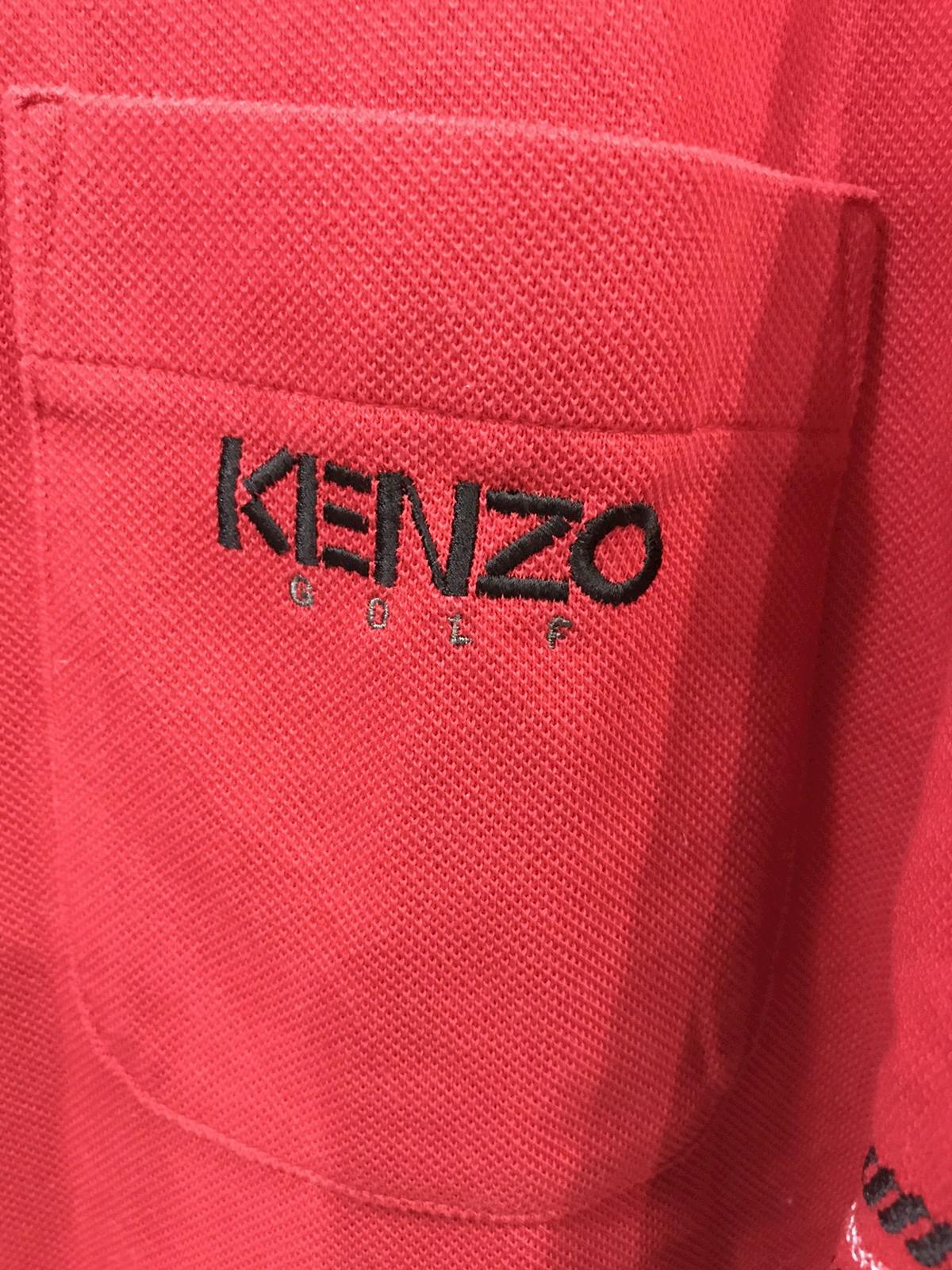 KENZO Japanese Designer Red Polo Shirt - 7