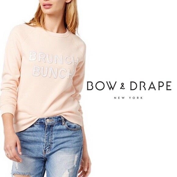 Bow & Drape Brunch Sequin Embellished Sweatshirt - 1