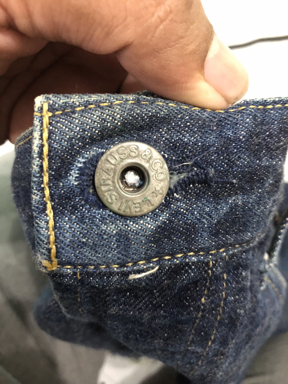 Levis 702XX Big E Donut Button Shorts Denim - 5