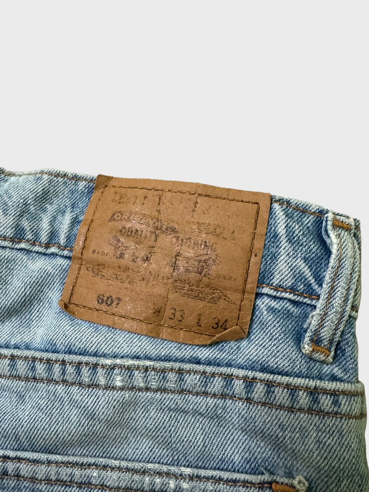 Vintage Levi's 507 Blue Orange Tab Distressed Alter Denims - 18