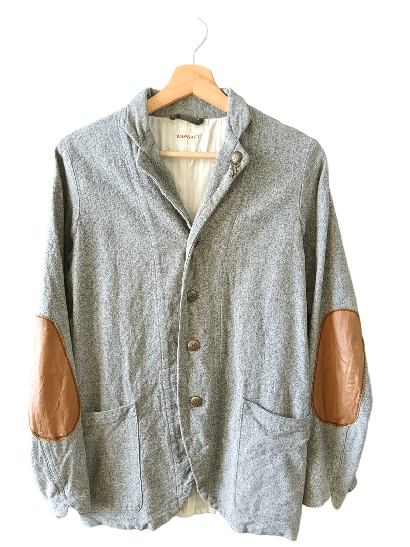 Vintage!!!🔥🔥 Deerskin Elbow Patch Kapital Wool Blazer - 1