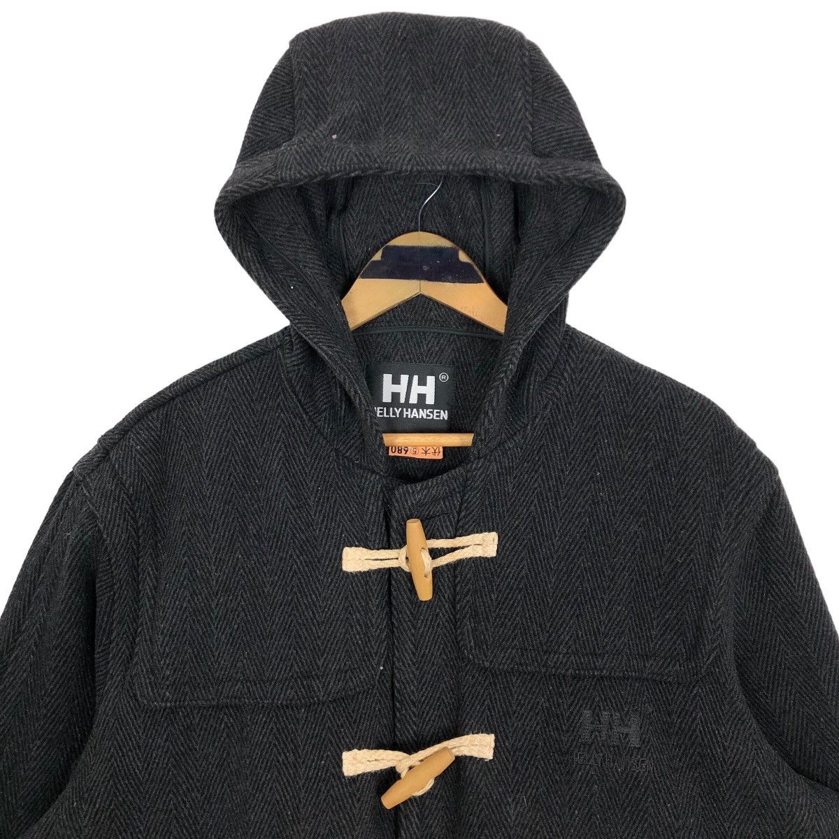 Vintage - Helly Hansen Hooded Wool Trench Coat Toggle Buttons - 4