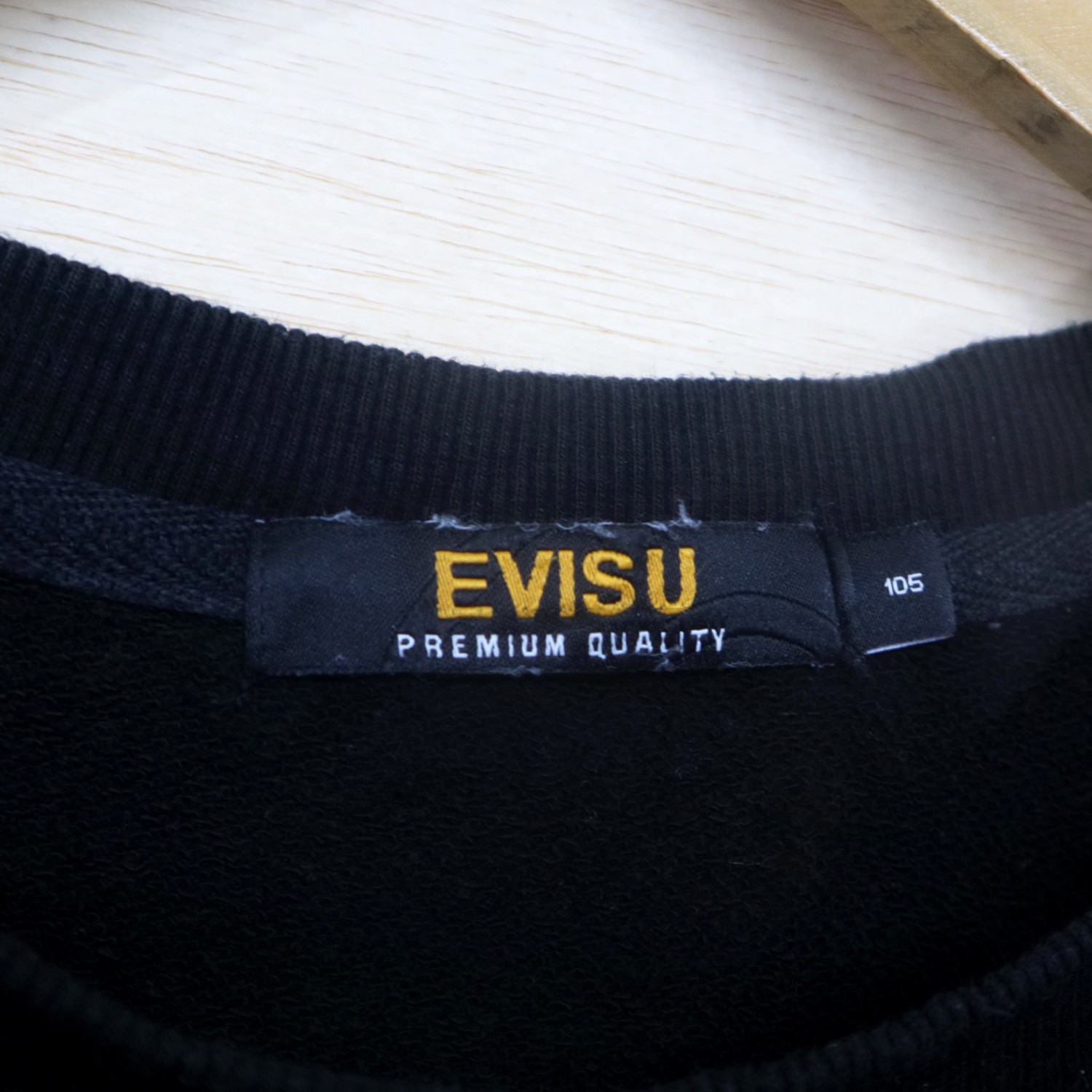 Vintage 90s EVISU Genuine Remarkable Holographic Big Logo Sweater Sweatshirt Pullover Jumper - 5