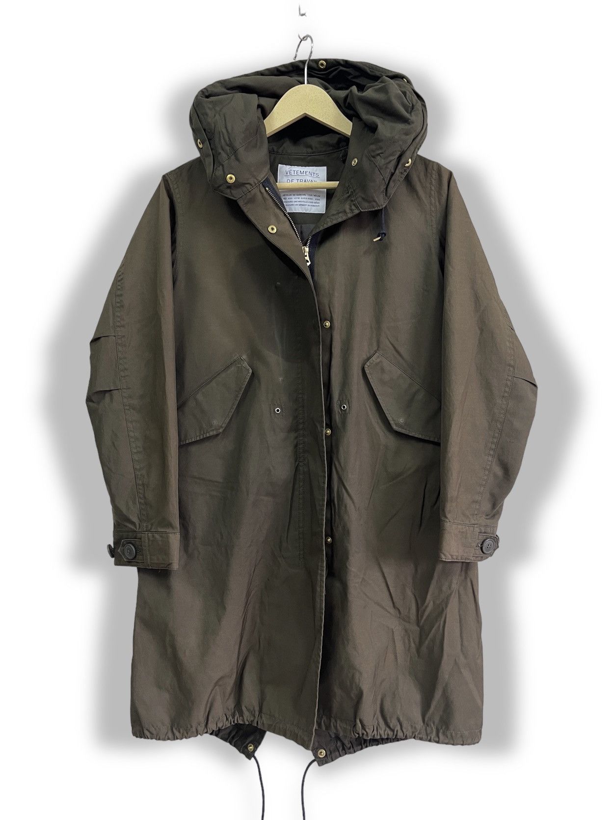 Japanese Brand - Vetements De Travail Long Parka Coat Fishtail Jacket Hooded - 1