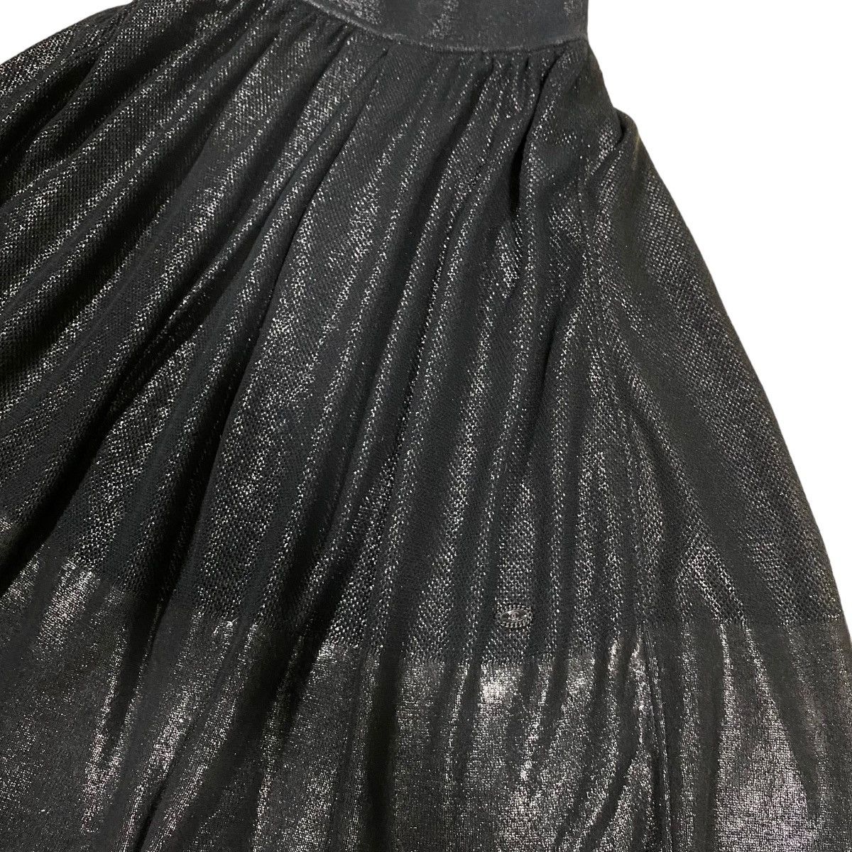 Vintage Chanel Black Coated Skirt - 7