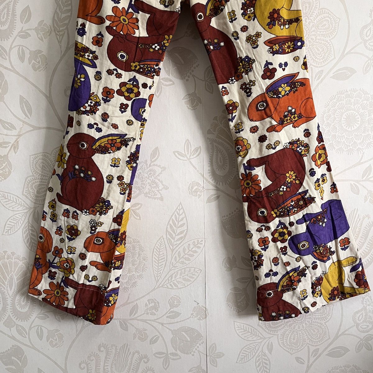 Vintage Steal Muchacha Multicolor Flare Jeans Rabbit Denim - 17