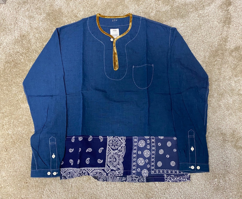 VISVIM 19AW BORDER TUNIC P.O shirt - 1