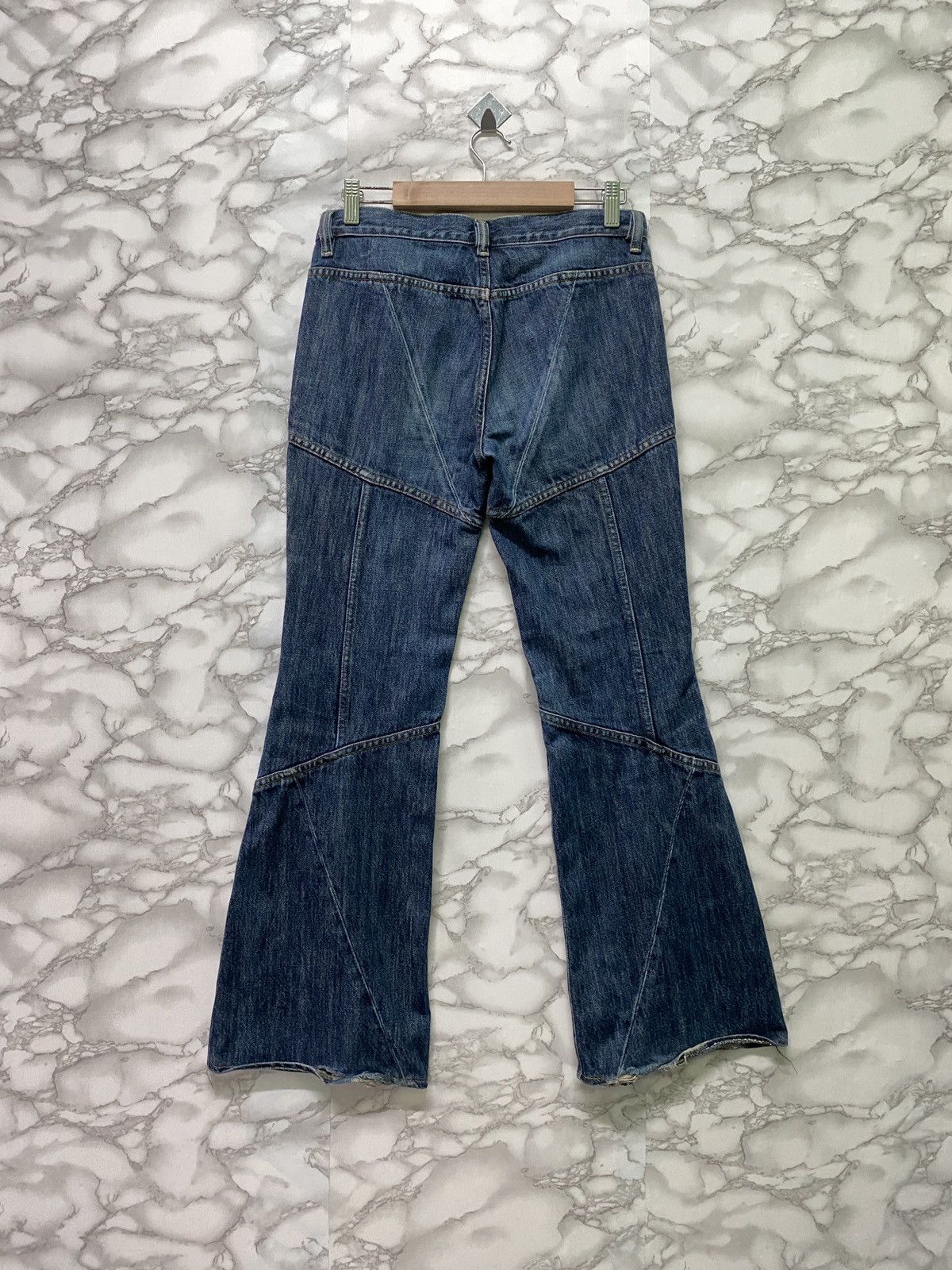 Vintage - DIESEL INDUSTRY Flared Reconstructed Low Rise Denim - 2