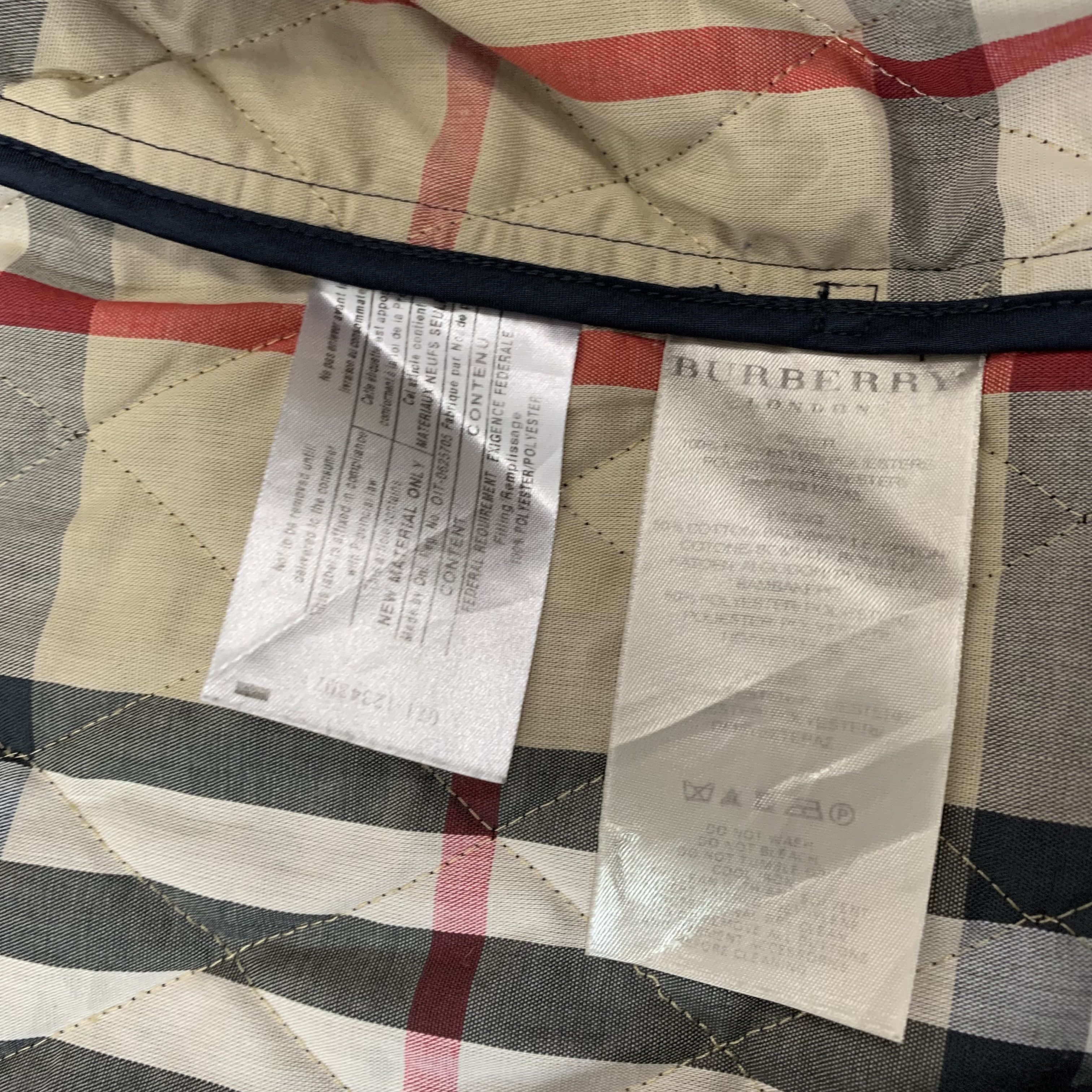 Burberry London Quilted Nova Check Long Jacket - 8