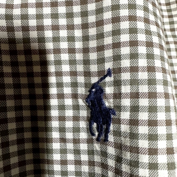 Ralph Lauren Shirt Shepherd Button Up Long Sleeve 100% Cotton Large - 2