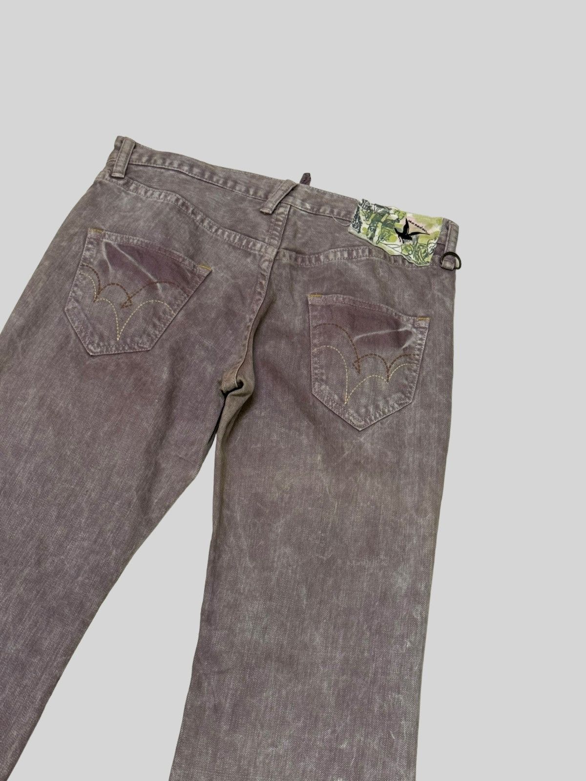 If Six Was Nine - Vintage Flared WOW Jeans Acid Wash Purple Denim - 10