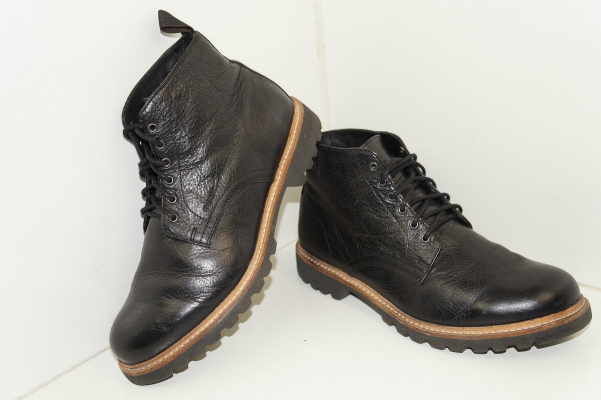 Geox - Commander Black Platform Creeper Leather Boots - 5