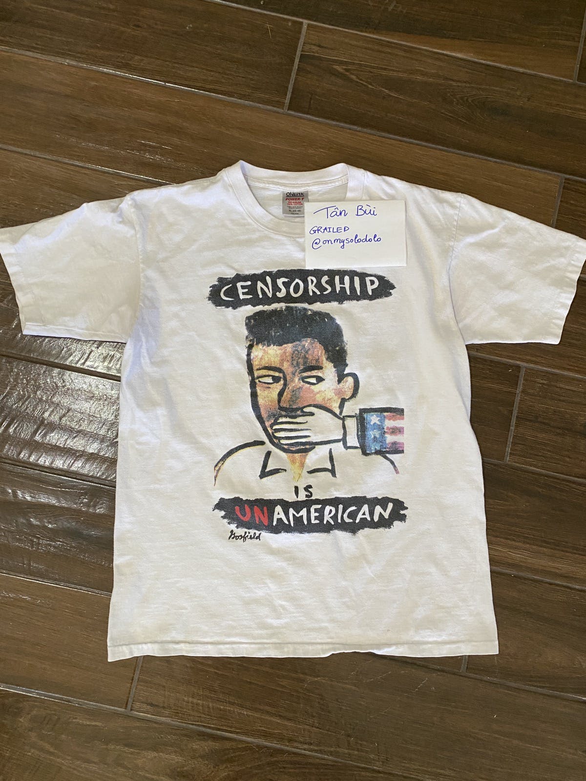 Vintage 1990 Censorship Is Unamerican MTV T-Shirt